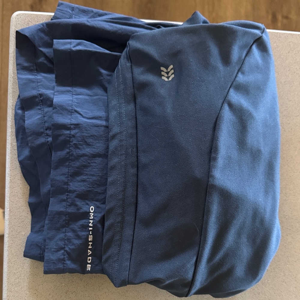 Columbia Omni-Shade PFG shorts PLUS all in motion navy athletic shorts , small